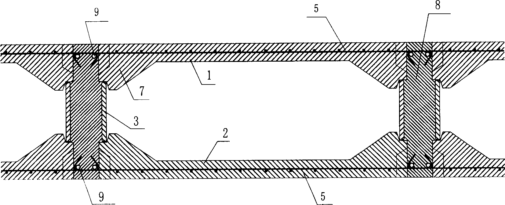 Method for processing concrete mesh-beam floor system