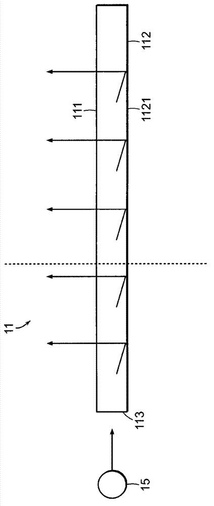 Light guide film with multi-faceted light input edge