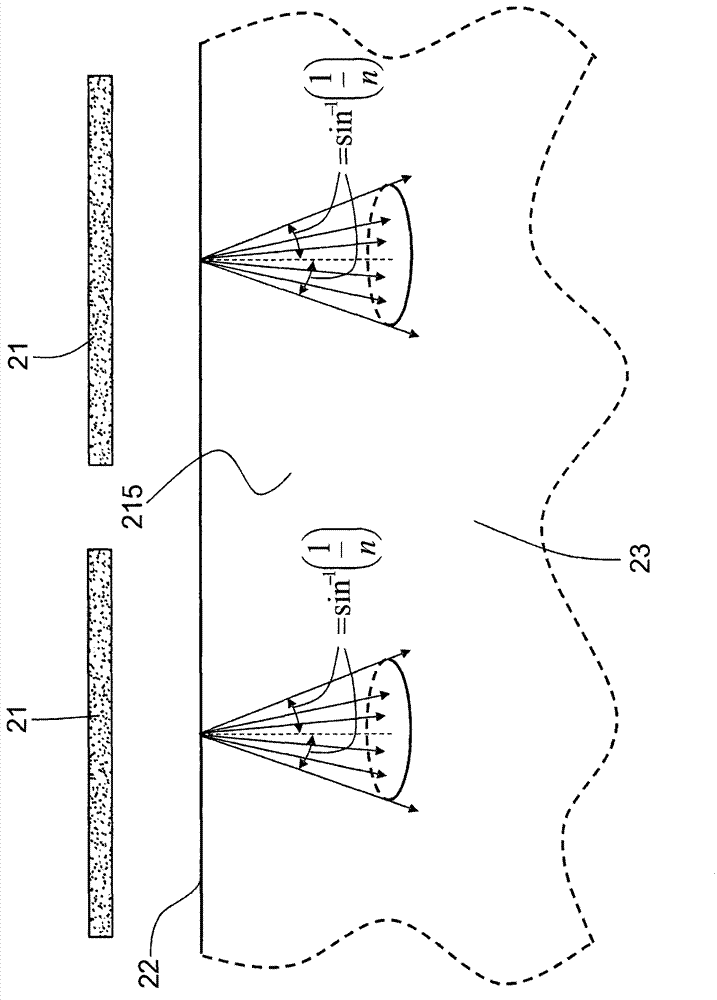 Light guide film with multi-faceted light input edge