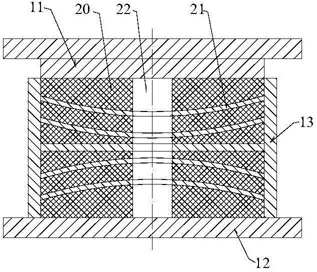 Shock absorption and insulation rubber support seat of multidirectional energy-consumption bridge