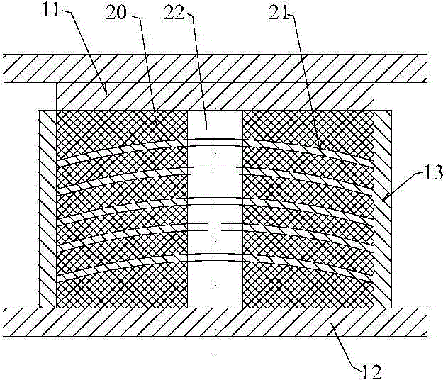 Shock absorption and insulation rubber support seat of multidirectional energy-consumption bridge