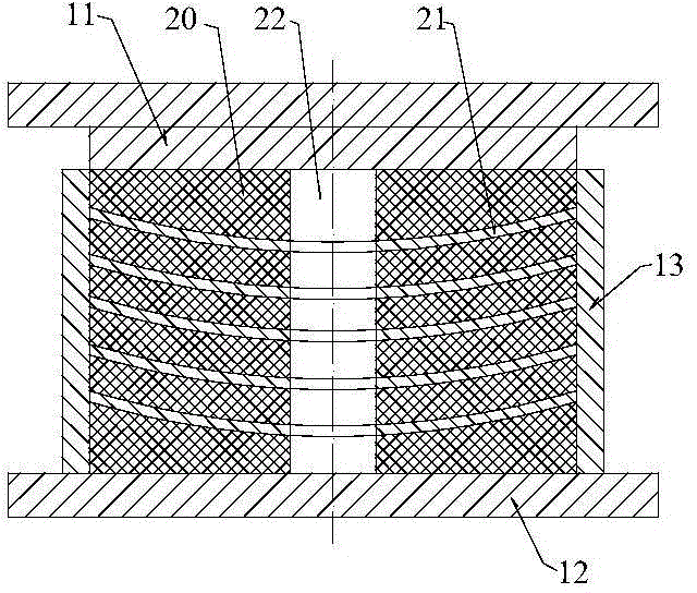 Shock absorption and insulation rubber support seat of multidirectional energy-consumption bridge