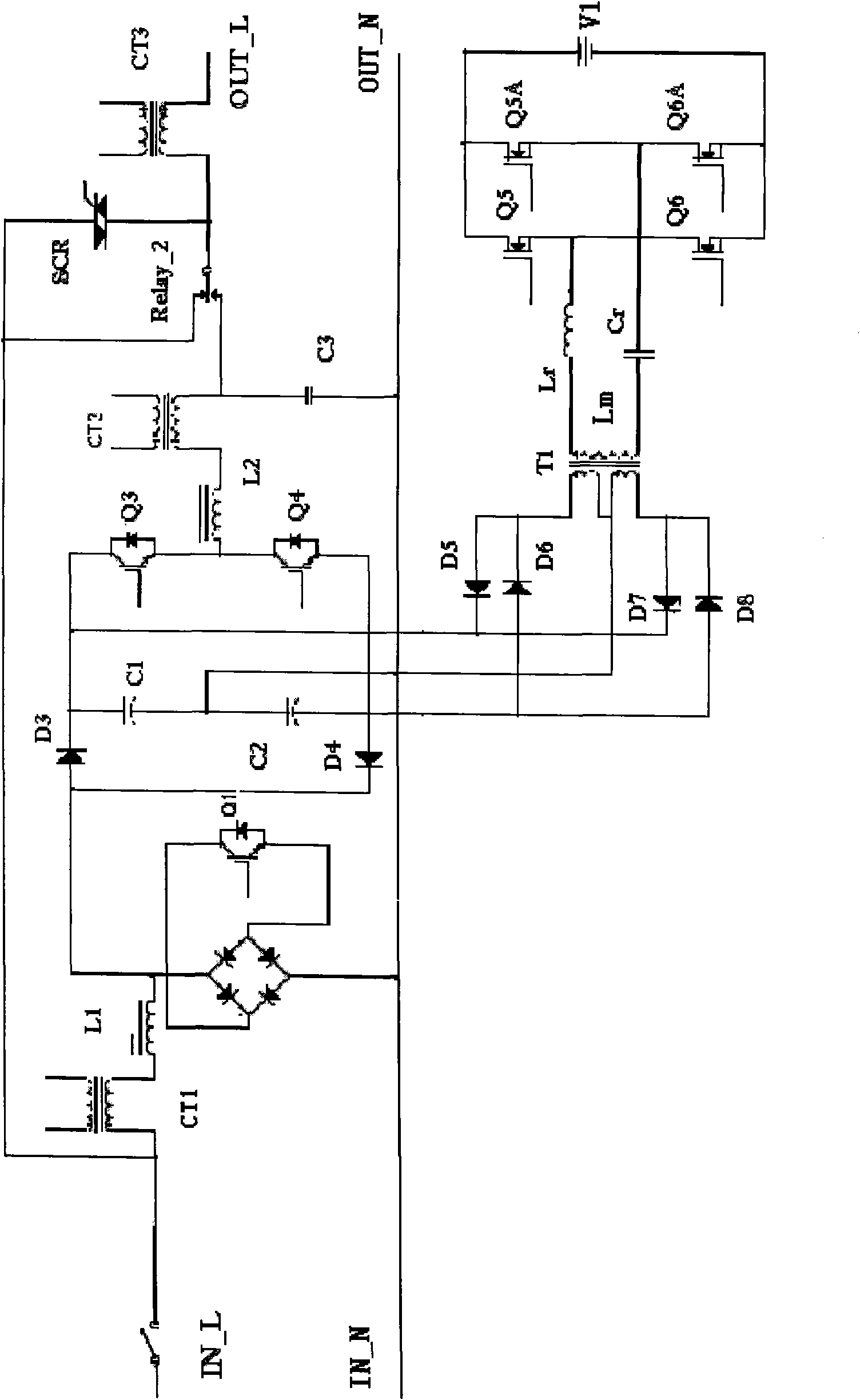 Full-bridge zero-voltage boost switching resonant converter based on LLC used for UPS