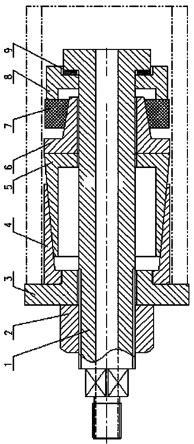 Self-tightening sealing pressure test tool for high-pressure steel tube