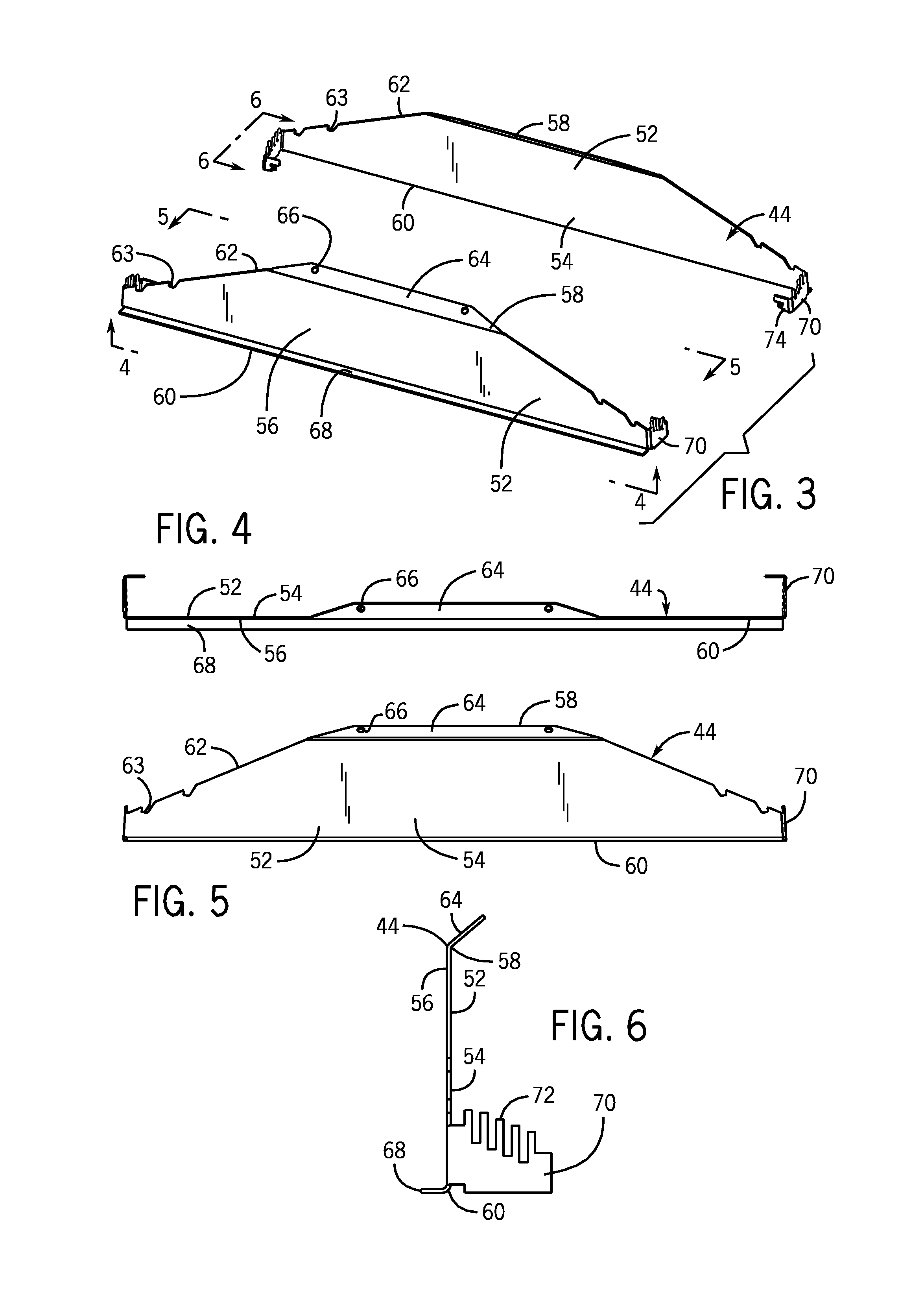 Lighting fixture housing for suspended ceilings and method of installing same