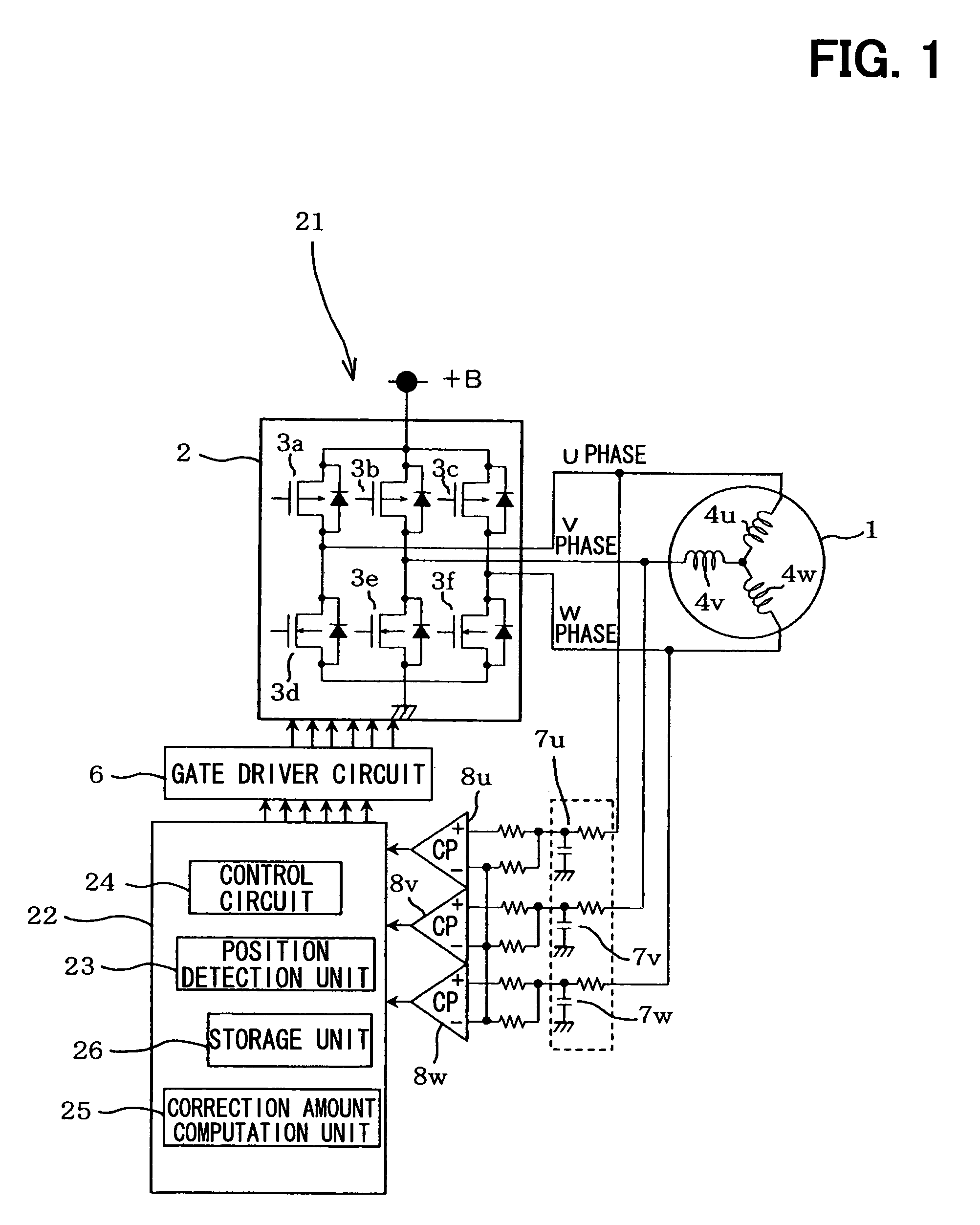 Energization timing determination circuit and determination method for energization timing of motor