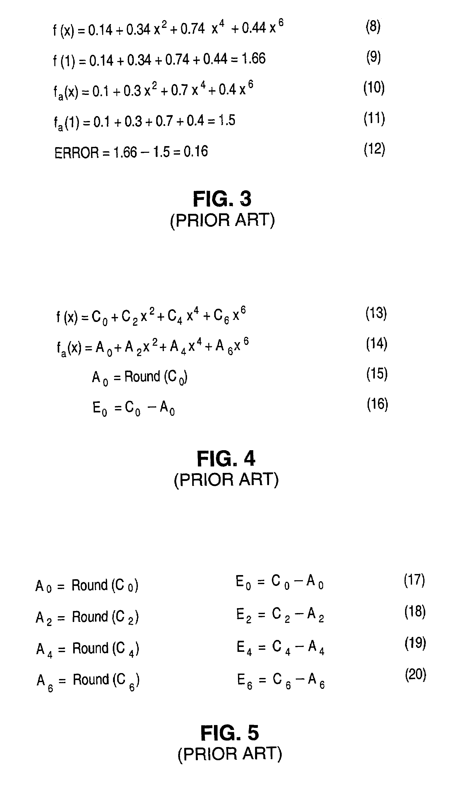 Apparatus and method for minimizing accumulated rounding errors in coefficient values in a lookup table for interpolating polynomials