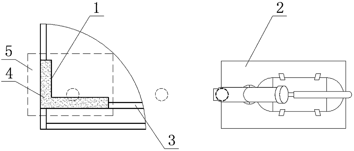 A training device for judging tennis out-of-bounds training