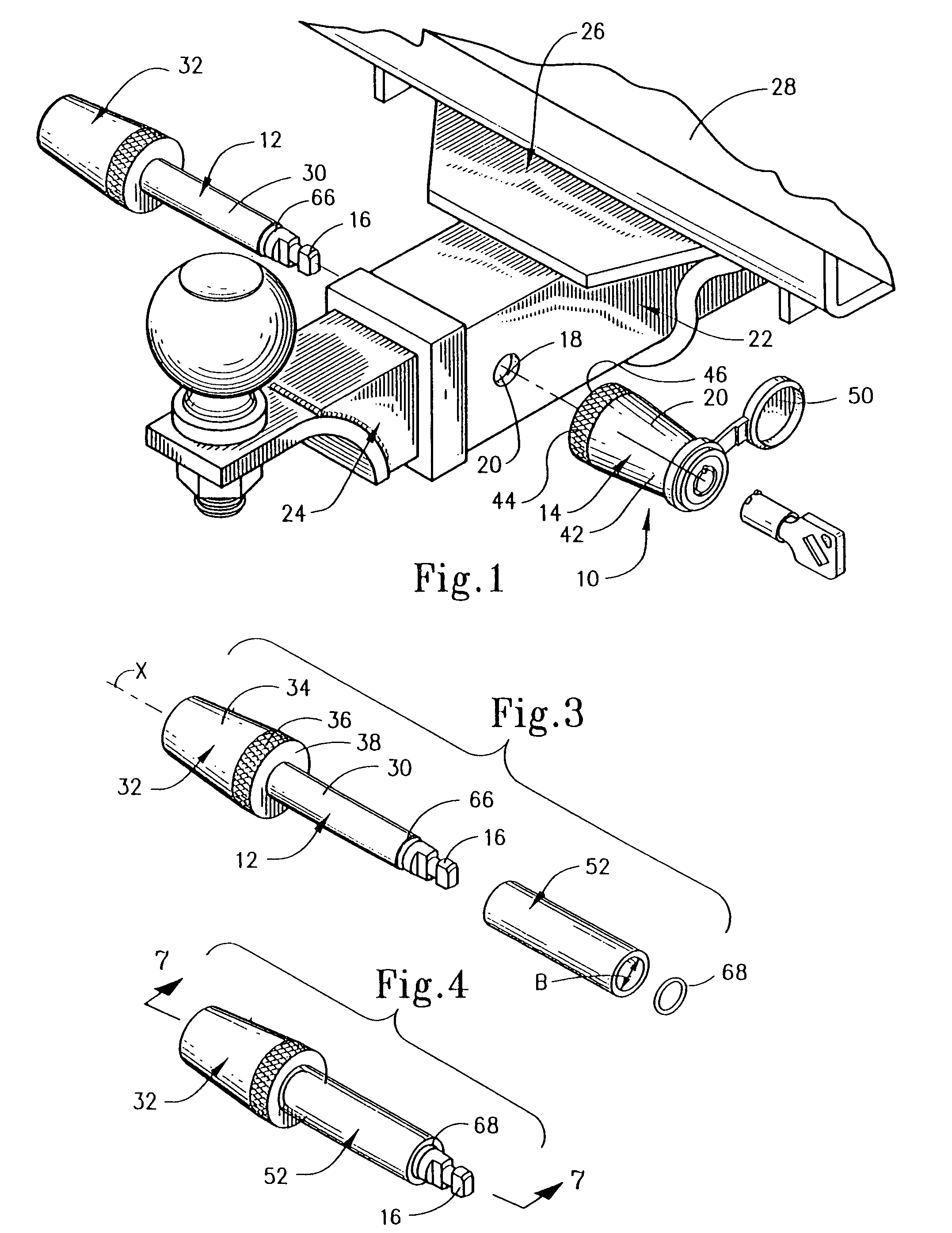 Locking device with convertible shank including locking method thereof