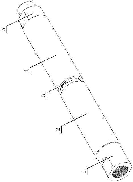 Two-element self-breaking liquid and gas cracked rock pipe