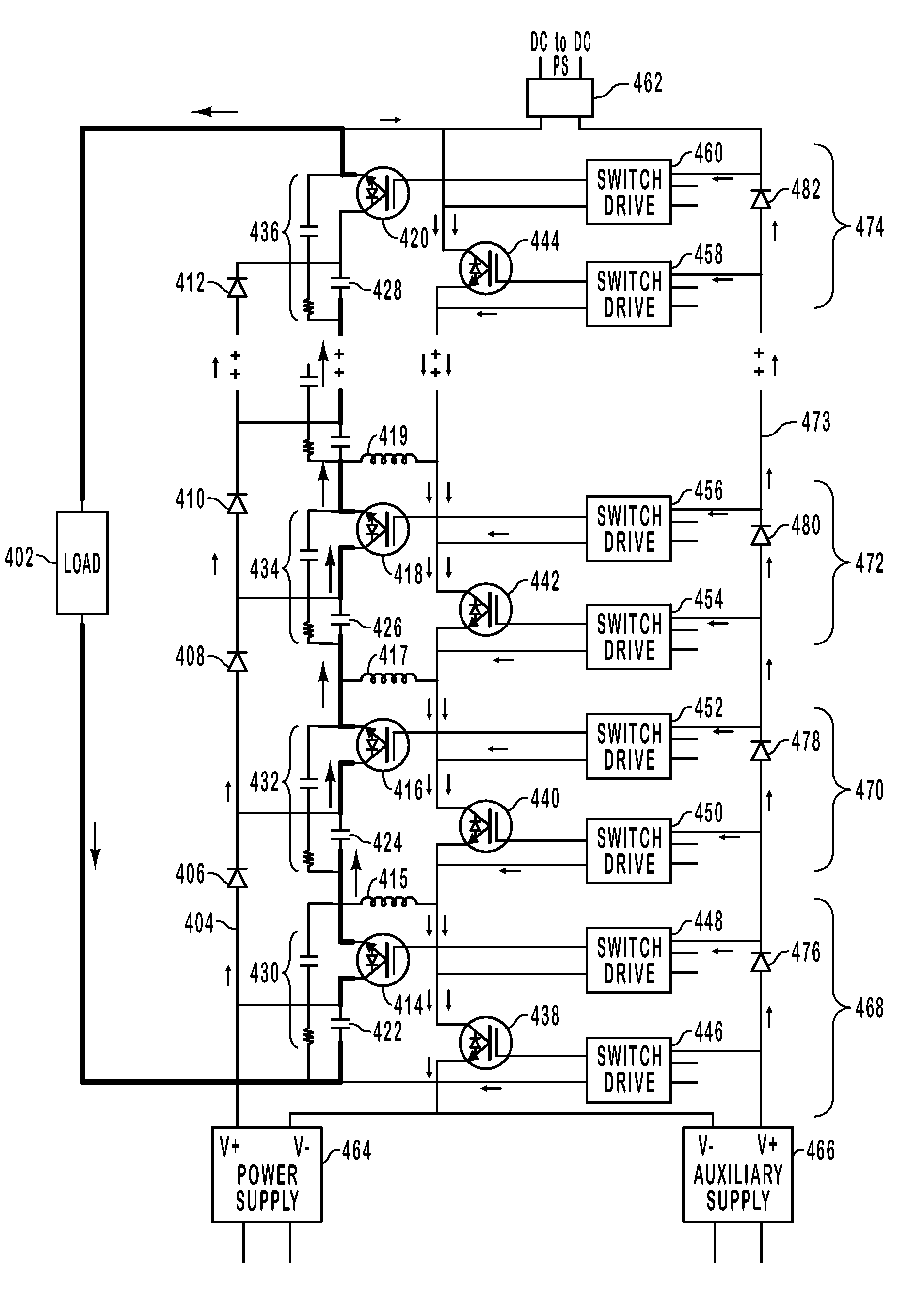High voltage pulsed power supply using solid state switches with voltage cell isolation
