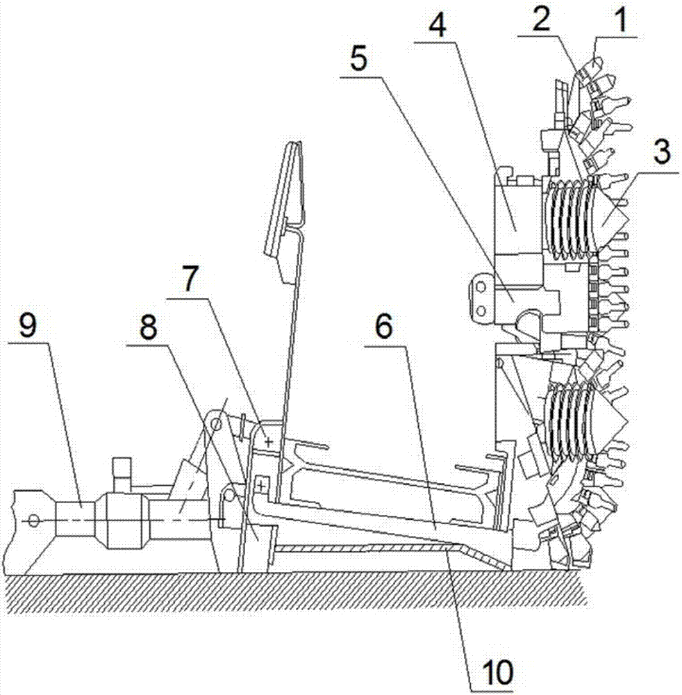 Drilling and plowing type coal winning machine plow head