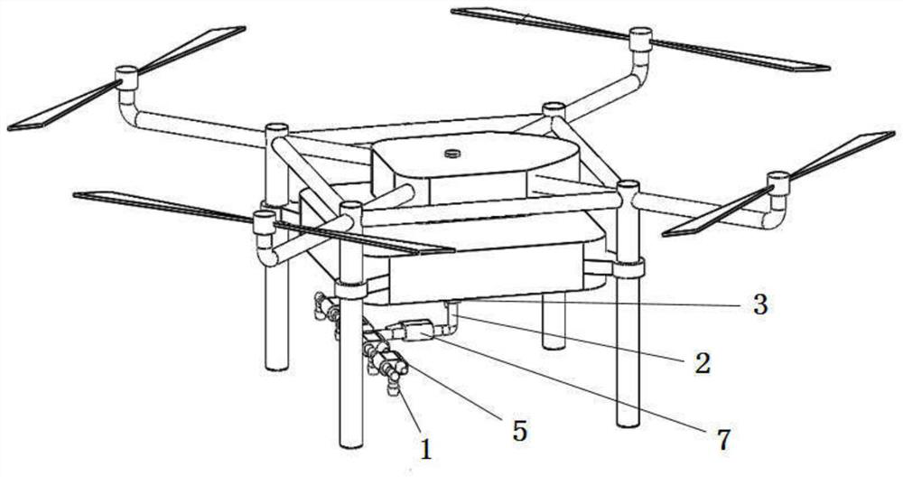 An adjustment device and method for planting and protecting the consistency of UAV rotor wind field and fog field