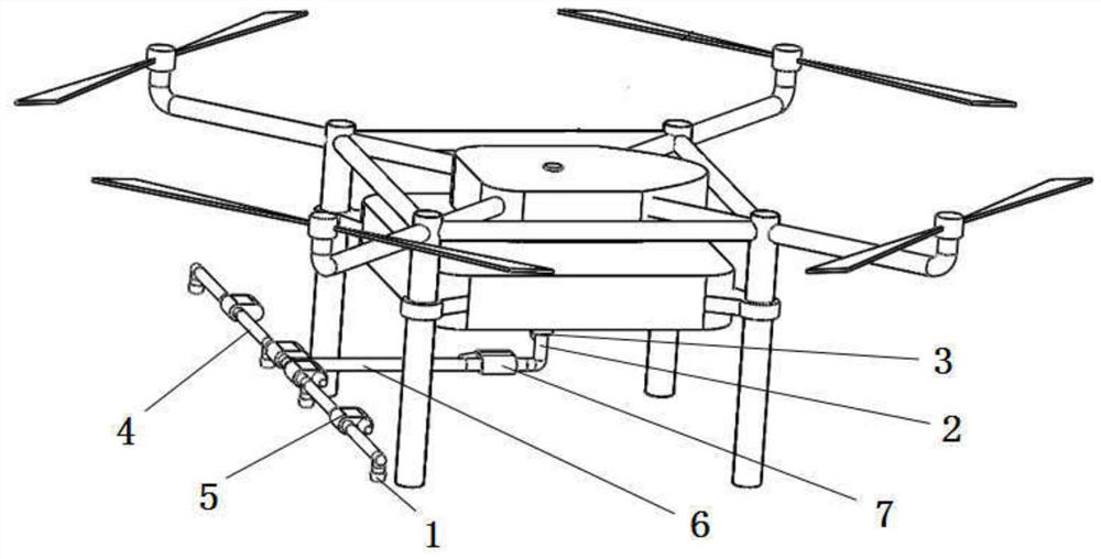 An adjustment device and method for planting and protecting the consistency of UAV rotor wind field and fog field