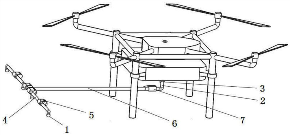 An adjustment device and method for planting and protecting the consistency of UAV rotor wind field and fog field