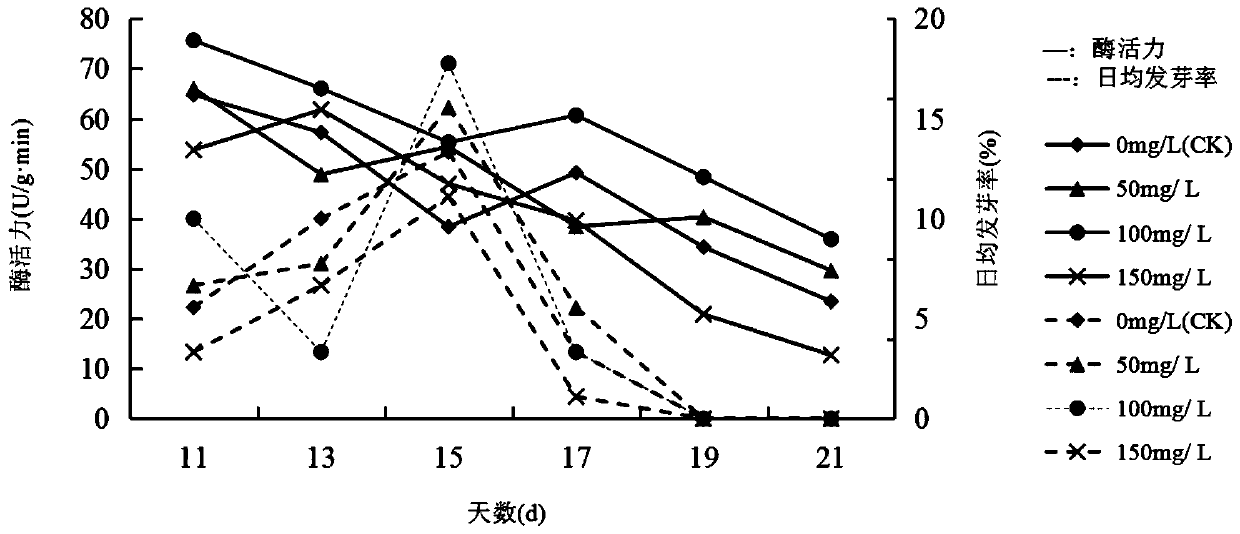 Xinjiang redroot gromwell seed chemical germination effect judgment method and germination method