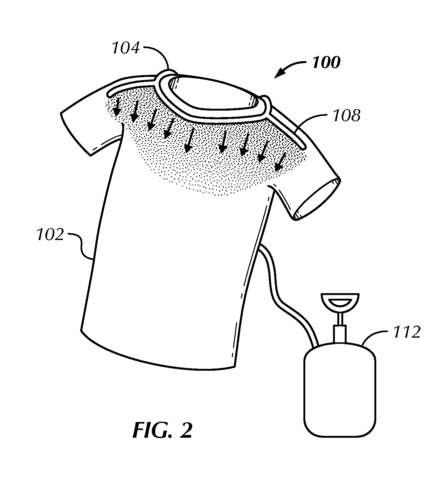 Evaporative cooling clothing system for reducing body temperature of a wearer of the clothing system