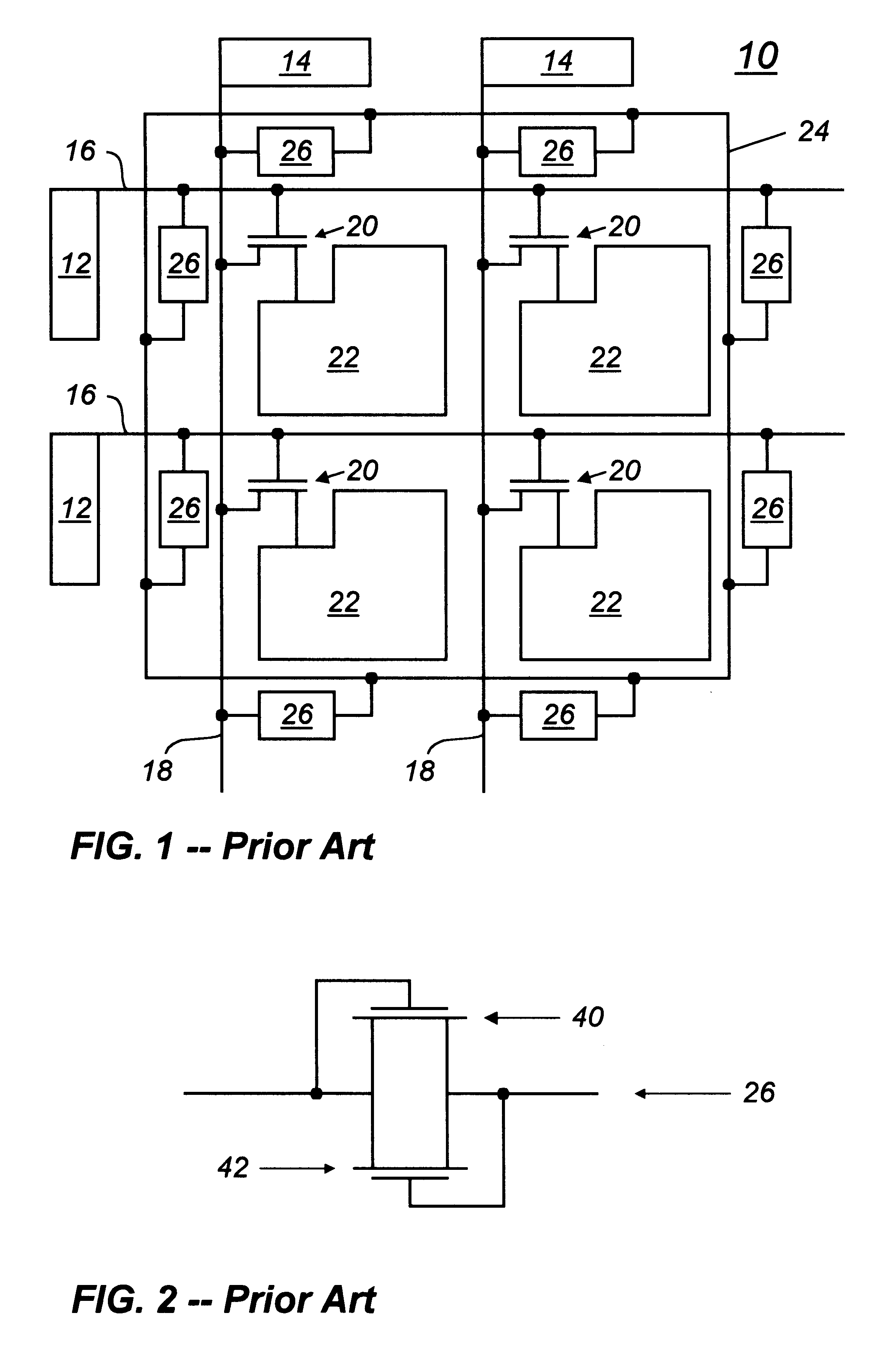 Capacitively coupled field effect transistors for electrostatic discharge protection in flat panel displays