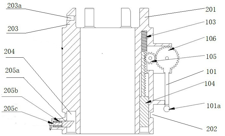 A drill support device for drilling from bottom to top