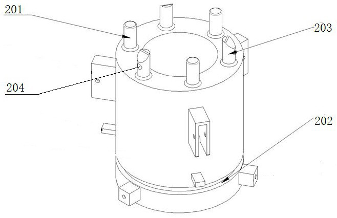 A drill support device for drilling from bottom to top