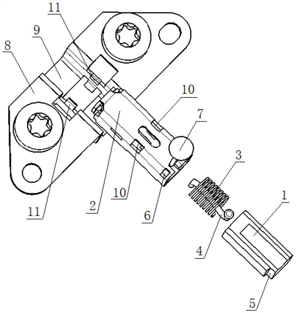Carbon brush assembly for motor shaft current grounding and mounting structure thereof