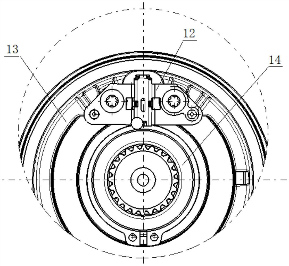 Carbon brush assembly for motor shaft current grounding and mounting structure thereof