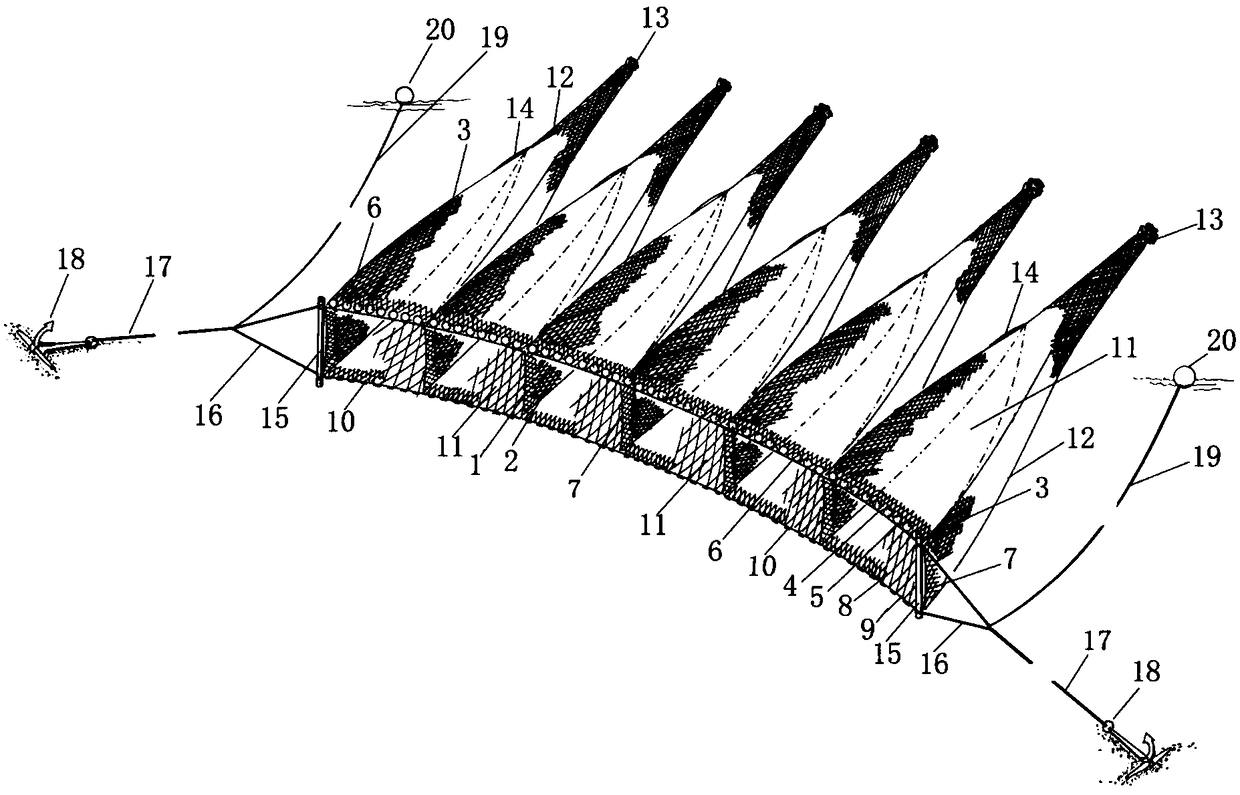 Acete chinensis trap net capable of releasing rhopilema esculentum and assembling method thereof