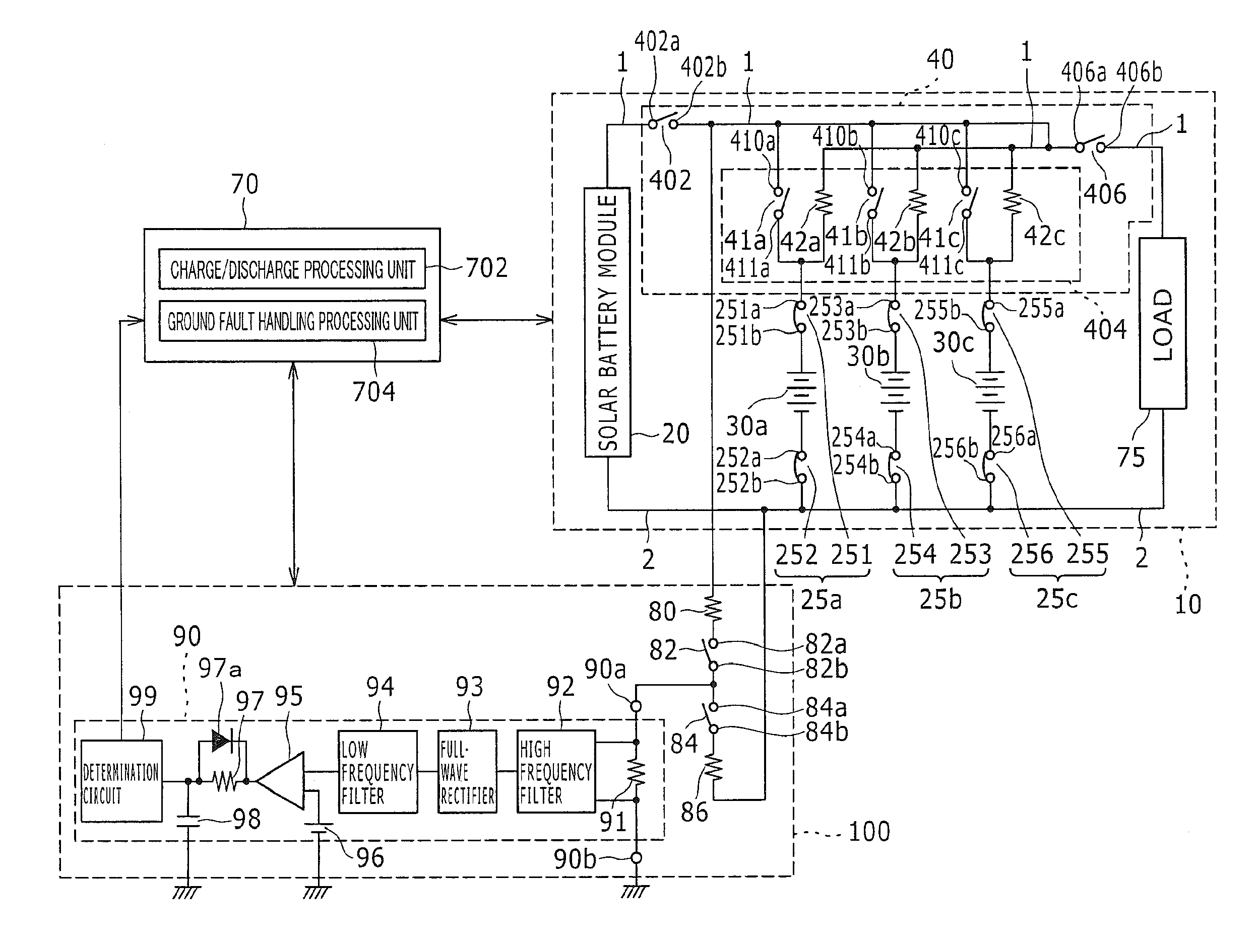 Ground fault detection circuit and ground fault detection apparatus