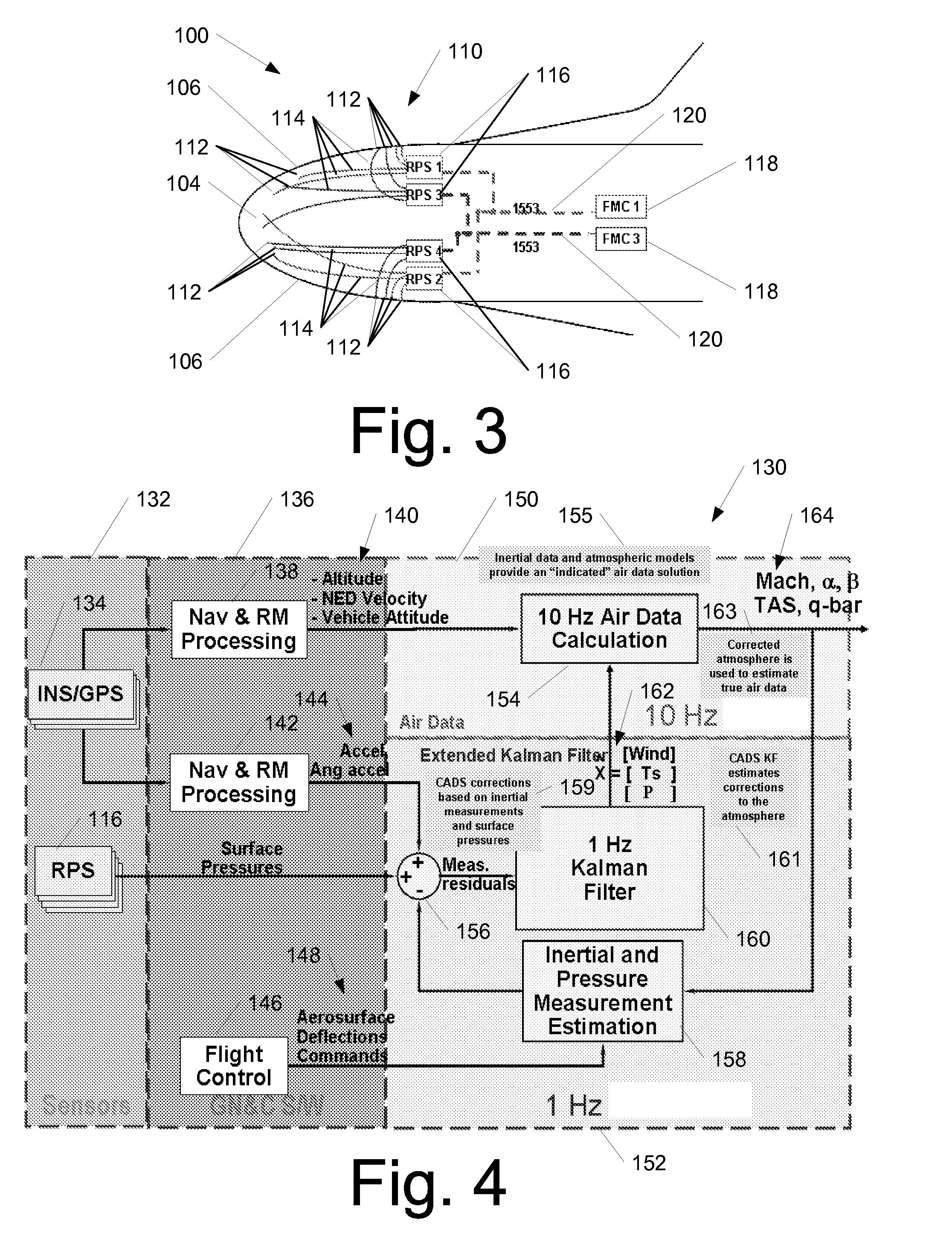 Methods and systems for calculating atmospheric vehicle air data