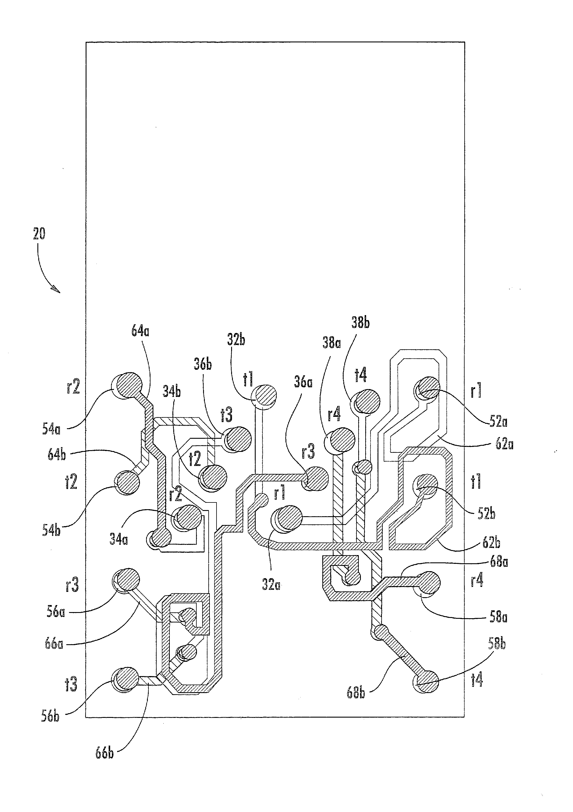 Communications Jacks with Compensation For Differential to Differential and Differential to Common Mode Crosstalk