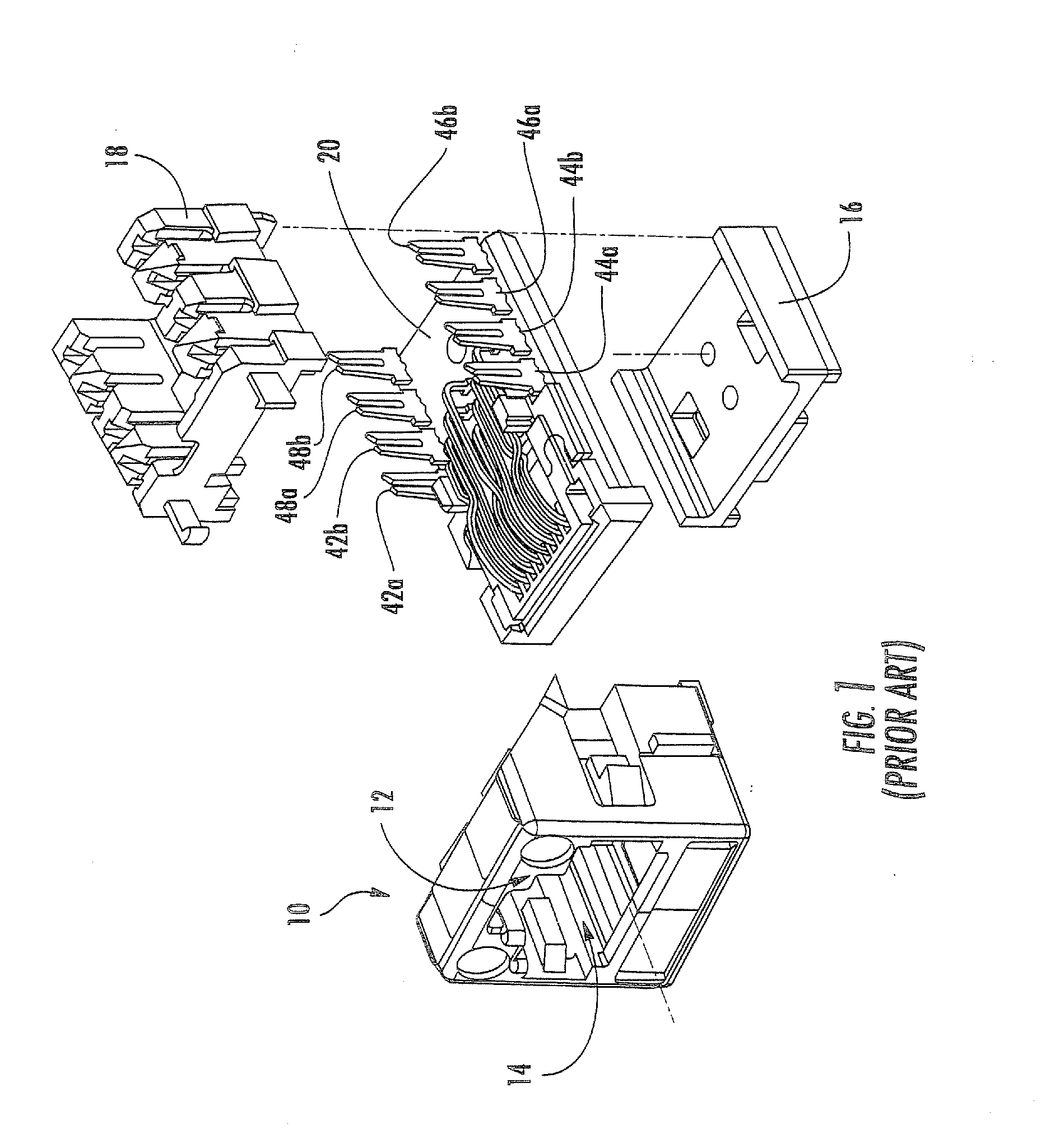 Communications Jacks with Compensation For Differential to Differential and Differential to Common Mode Crosstalk