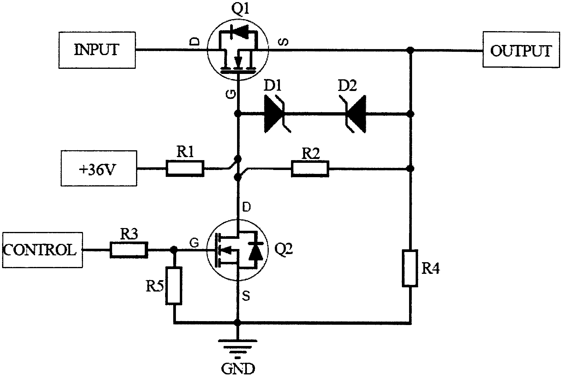 Power switching tube driving circuit applied to electronic safety device