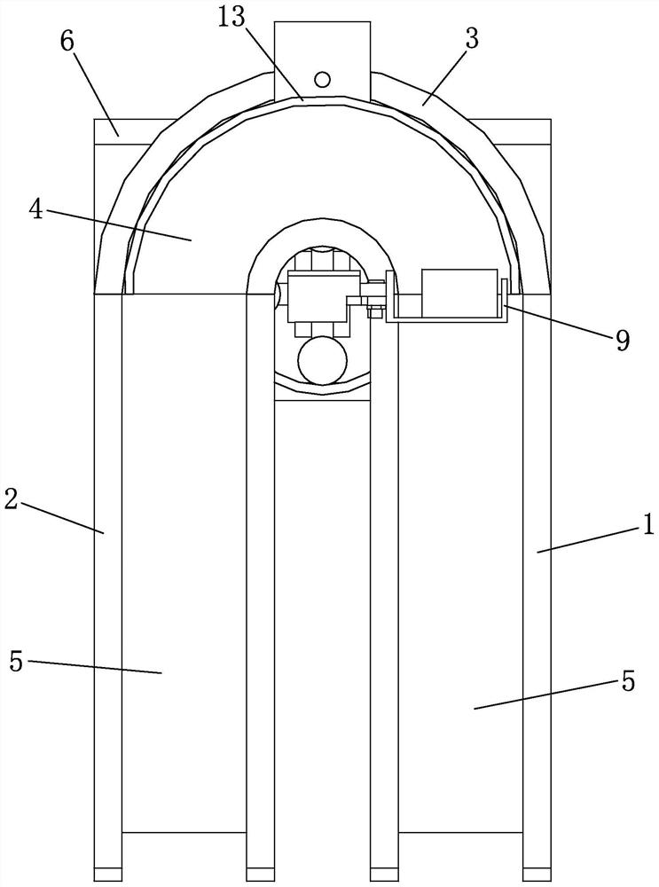 A steering conveying device for steel blocks of hardware accessories