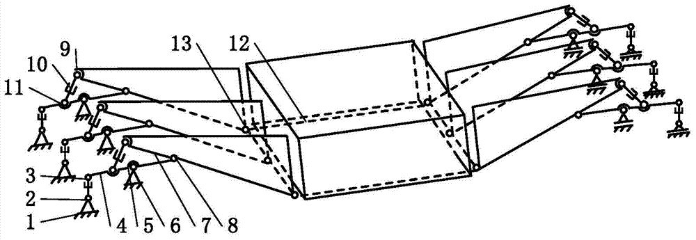 Four-degree-of-freedom multi-layer parallel lifting mechanism of clamp car