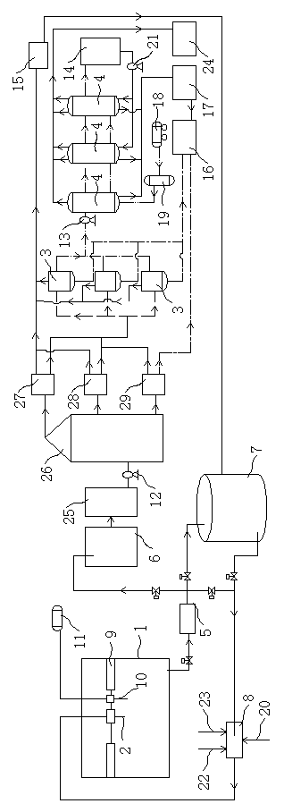 Oil tank and sewage tank mechanical automatic cleaning and recovery system and method
