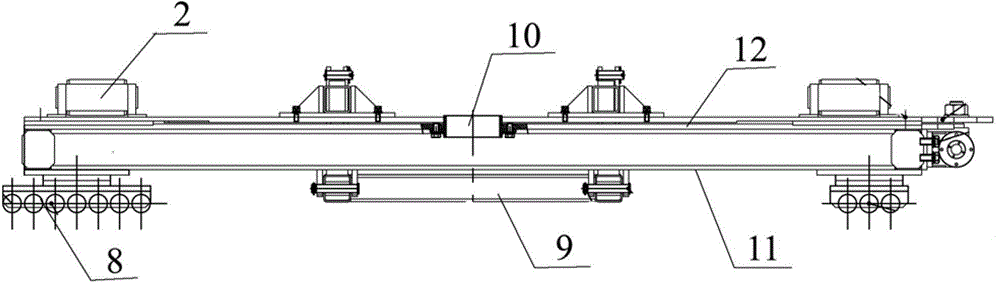 Overhaul and transport vehicle and overhauling and transport method