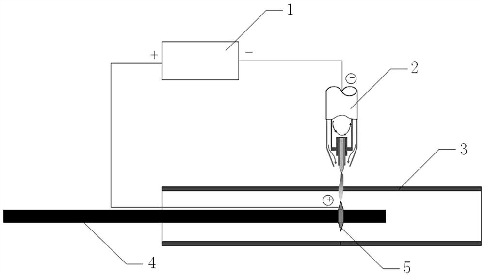 Double-sided double-arc welding system and method for fine-diameter pipes based on k-tig