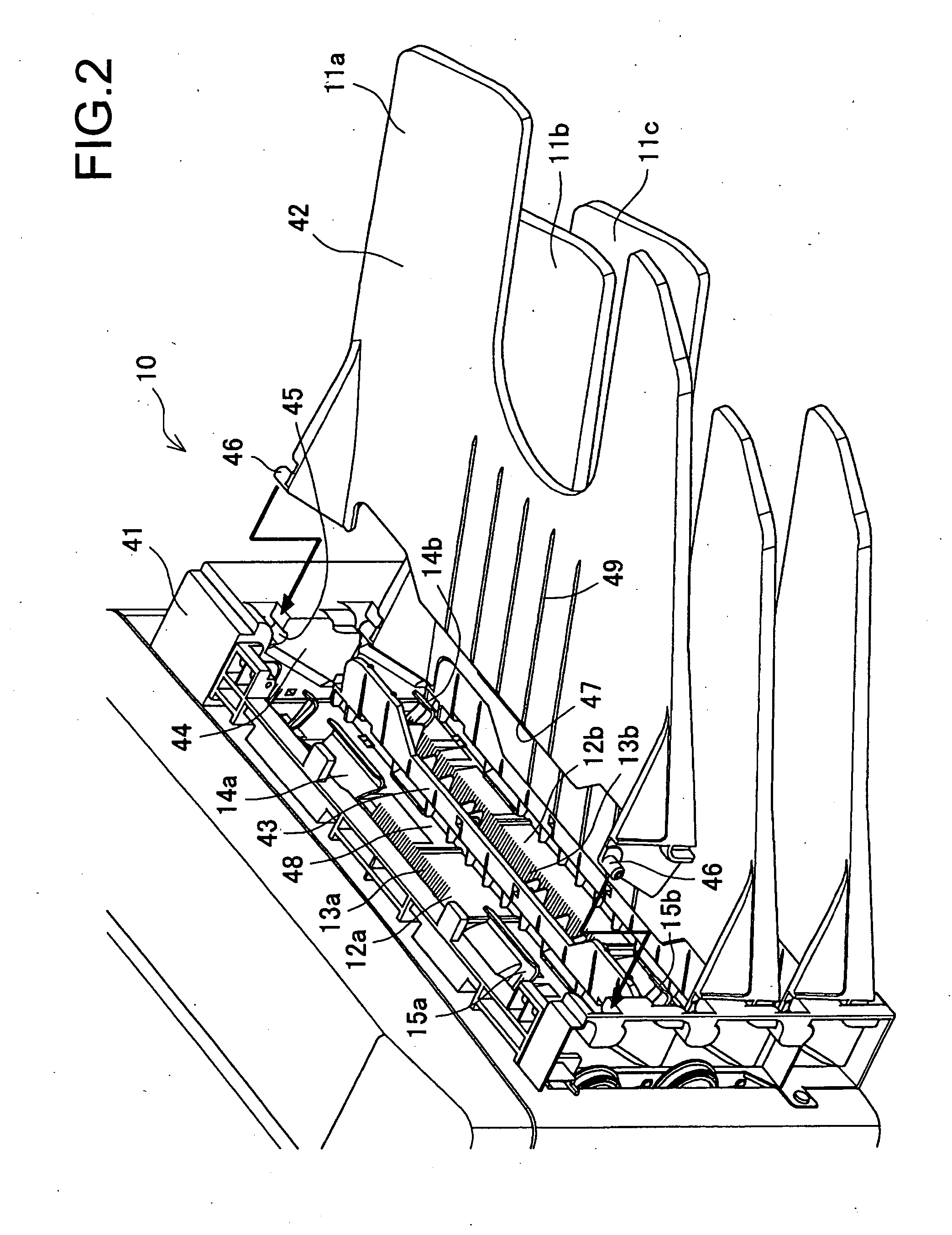 Sheet discharge tray and a multiple bin sorter equipped with the same