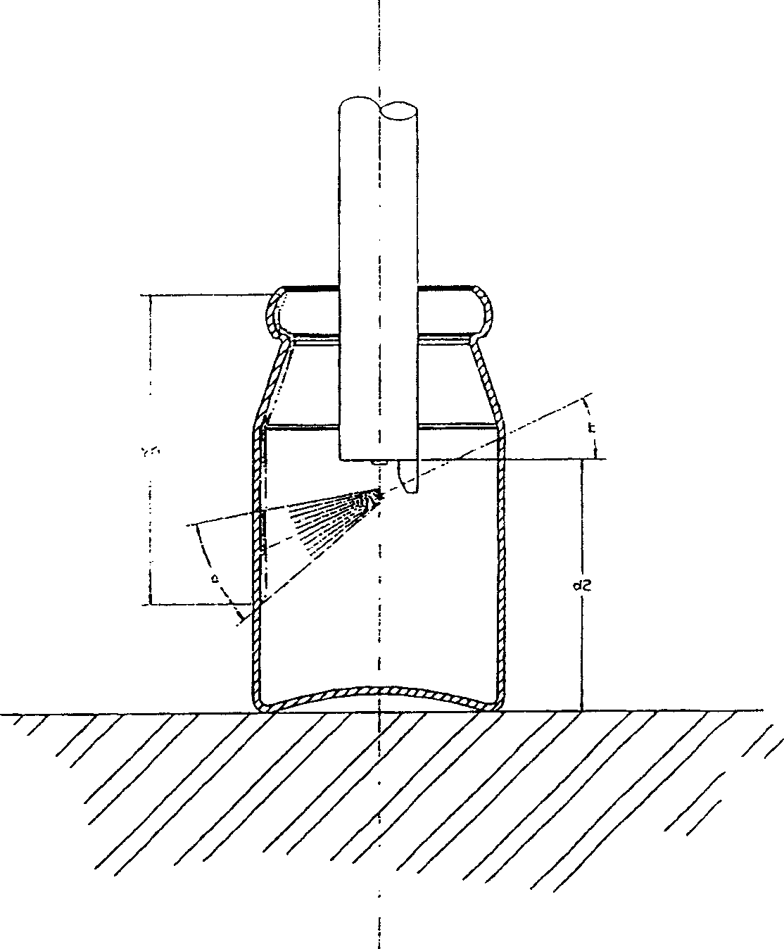 Method for applying polymer coating to internal surface of container