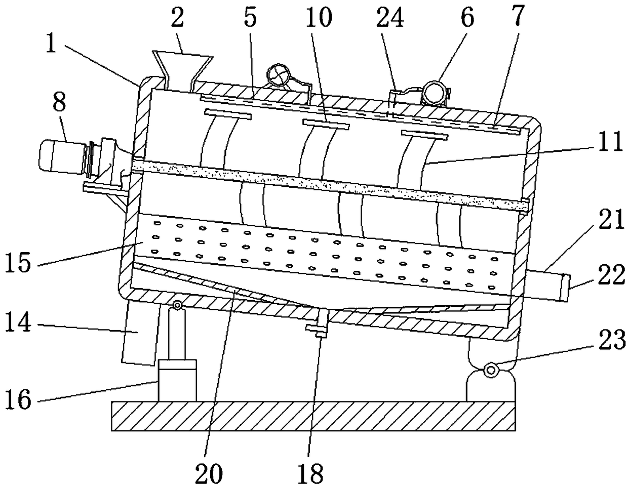 Cleaning device with drying function and used for selenium-rich agricultural product processing