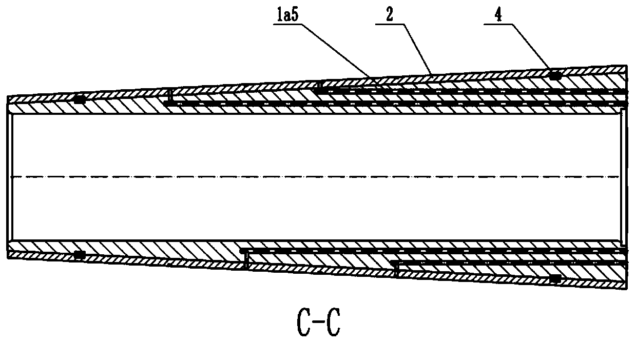 Combined dovetail guide expanding cone