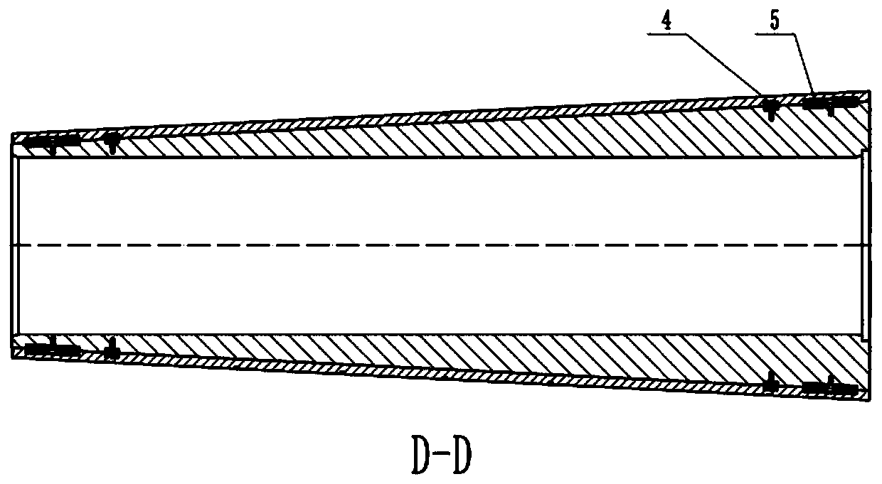 Combined dovetail guide expanding cone