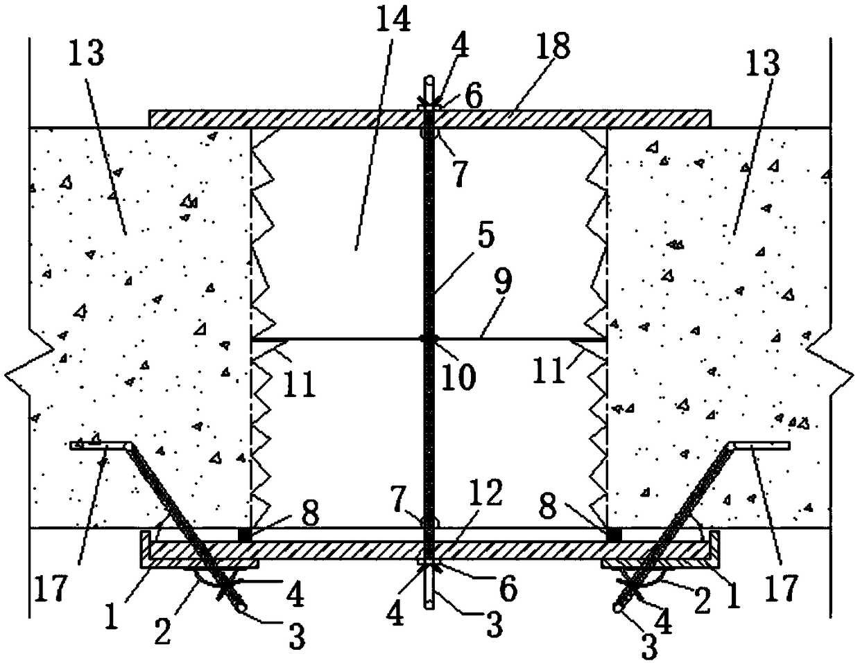 Roof reserved opening concrete sealing and blocking device and fabrication method thereof