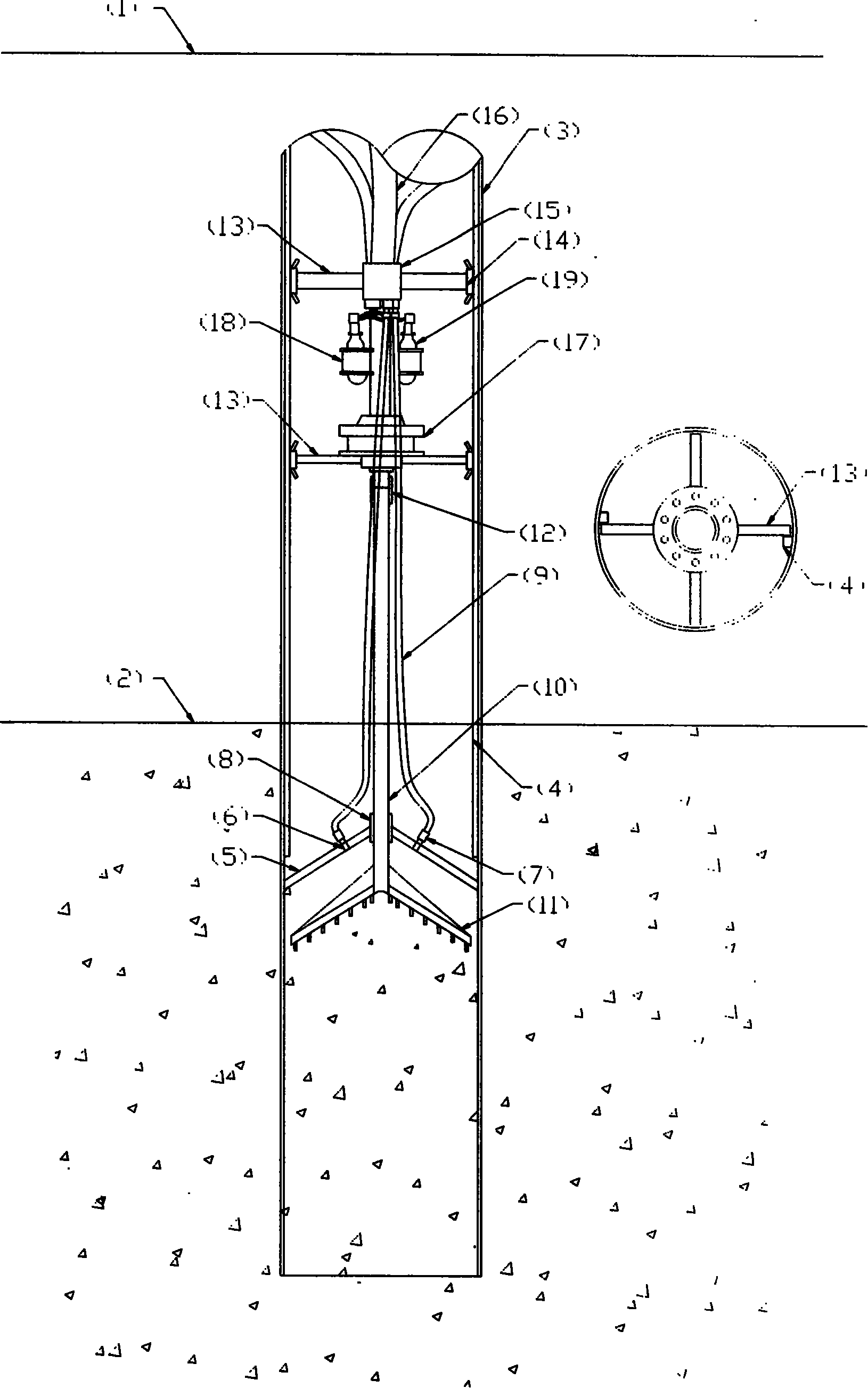 Drill absorption pile structure and construction method thereof