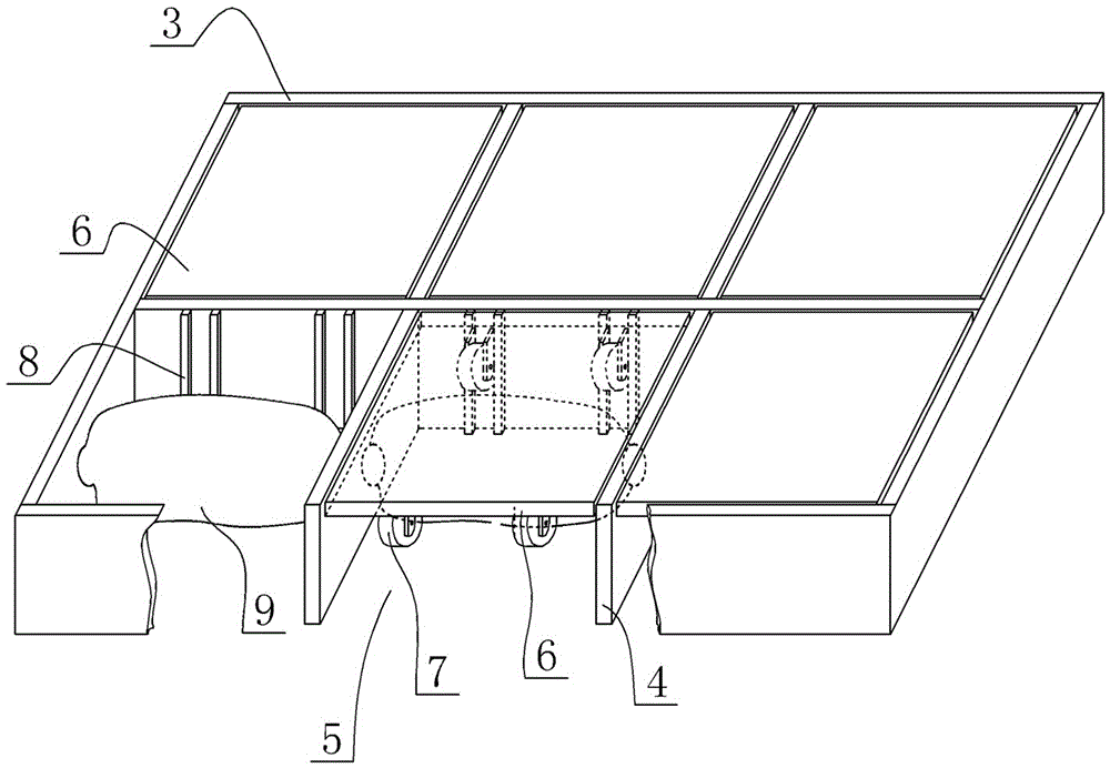 Experiment model and method for simulating differential settlement of foundation based on air bag method