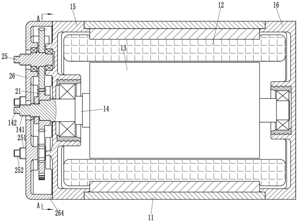 Multi-shaft motor with multiple extension torques and multiple output rotating speeds