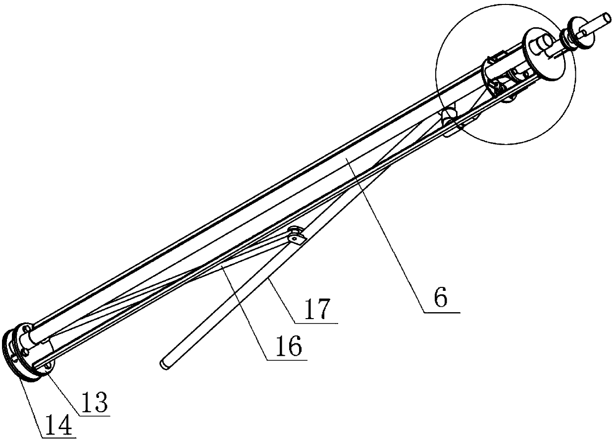 Mechanical type telescopic water gun based on gear and rack transmission