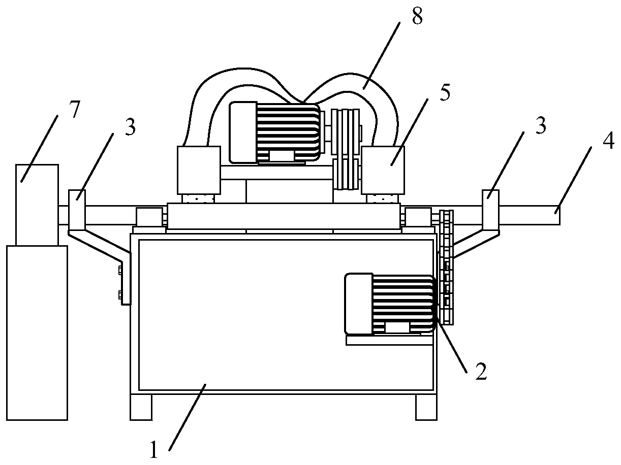 Rust removal and cleaning device for building steel pipe