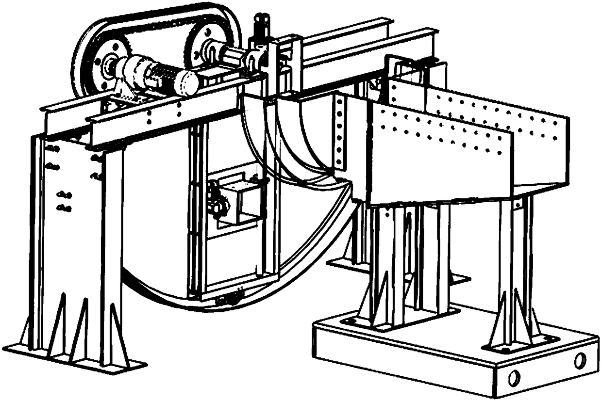 Test bed for verifying function of TBM tool changing robot