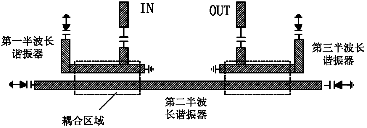 Balanced type radio frequency voltage tunable bandpass filter with constant absolute bandwidth